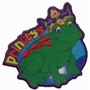  Little Girl Princess Frog Iron On Patch 