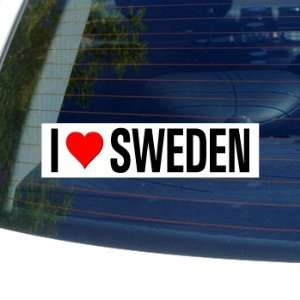  I Love Heart SWEDEN   Window Bumper Sticker Automotive