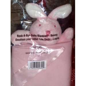   Avon Rock a bye Baby Blankies Pink Bunny Security Blanket Easter Baby