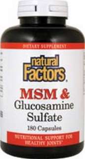 Natural Factors MSM Glucosamine Sulfate 180 Caps  