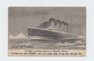 ORIGINAL TITANIC SINKING POSTCARD POSTMARKED APR 18TH 1912  