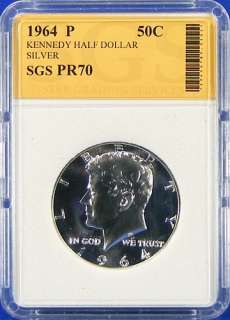 UP FOR SALE   1964 PERFECT PROOF SILVER KENNEDY HALF DOLLAR