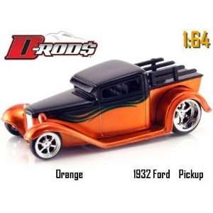   Orange & Black 1932 Ford Pickup 164 Scale Die Cast Car Toys & Games