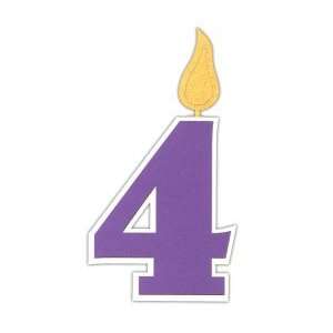  Custom Birthday Number 4 Candle Laser Die Cut Arts 