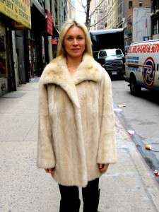 264 (Tourmaline) Beige Fur Mink (Stroller) short coat Size 10 12 