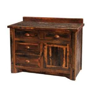 Fireside Lodge B3304 BT Reclaimed Barnwood 32.25 x 48 Bathroom Sink 