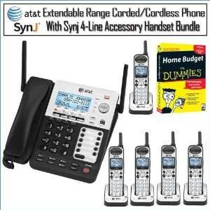  AT&T SB67118 4 Line Extendable Range Corded Cordless Phone 