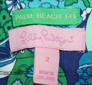 Lilly Pulitzer Palm Beach Fit sz 2 capri Womens Pants 4B36  