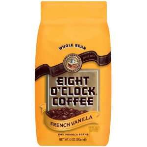 Eight OClock Coffee, Whole Bean, French Vanilla, 12 oz (Pack of 6)