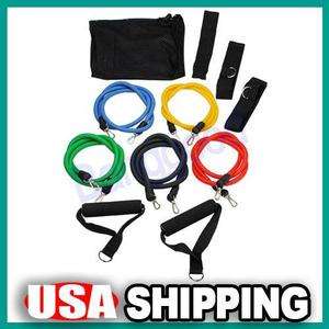   Resistance Bands Exercise Set for Yoga ABS P90X Workout Fitness New