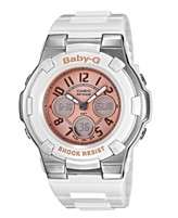 Baby G Watch, Womens Analog Digital White Resin Strap BGA110 7B2