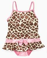 Pink Platinum Baby Swimwear, Baby Girls Animal Print Swimsuit