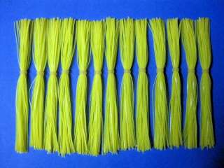 25 Silicone Skirts  Solid Chartreuse   #25 930  