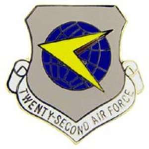  U.S. Air Force 22nd Air Force Shield Pin 1 Arts, Crafts 
