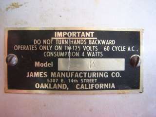 James Remind O Timer Model K Vintage Multi Alarm Clock  