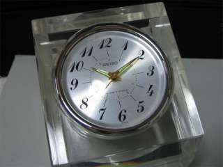 Vintage 1960s SEIKO mechanical alarm clock, Rare acrylic case  