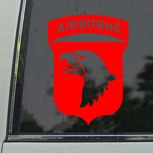  101st Airborne Screaming Eagles WWII Red Decal Red Sticker 