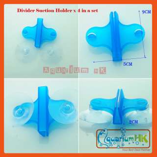 Glass Acrylic Divider Suction Holder Aquarium 4 pcs set  