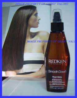 REDKEN SMOOTH DOWN HEAT GLIDE SMOOTHING SERUM 5oz TAMES FRIZZ ON DRY 