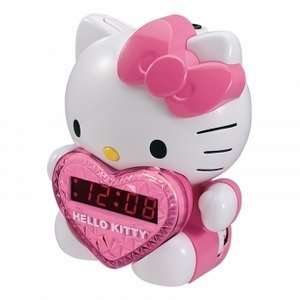  Hello Kitty AM/FM Projection Clock Radio with Battery Back 
