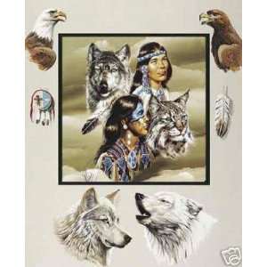 Native American Design Polar Fleece Throw Blanket 50x60  