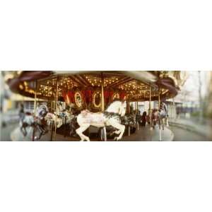  Carousel Horses in Amusement Park, Seattle Center, Queen 