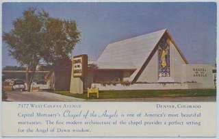 Capital Mortuarys Chapel of the Angels Denver, Colorado Postcard 