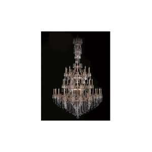   Chandelier in Antique Pewter with Clear Strass Pendalogue crystal