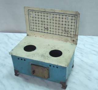 1960s ANTIQUE CHILD TOY METAL DOLL STOVE  