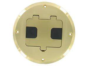   Hubbell Raco 6239BP Brass Plated Concealed Receptacle Floor Box Kit