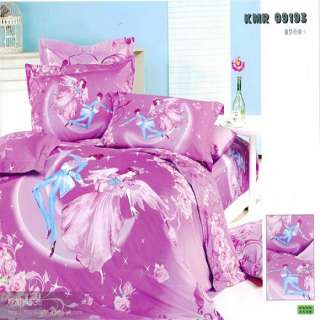 4pc Purple Anime Queen/King Comforter Bedding Set N49  