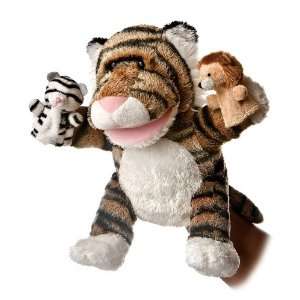    Aurora Plush Tiger Velcro Playtime Puppet   12 Toys & Games