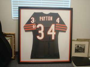 WALTER PAYTON Signed Autographed Framed Jersey with COA BEARS auto 