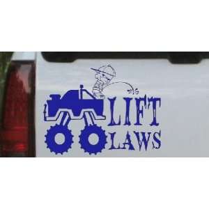 Pee On Lift Laws Off Road Car Window Wall Laptop Decal Sticker    Blue 