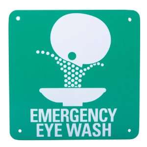 Eye Wash Symbol Safety Sign 7 X 7 Plastic  Industrial 