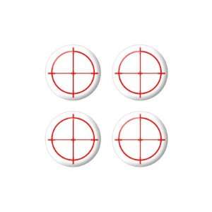 Sniper Scope Sight Target   3D Domed Set of 4 Stickers Badges Wheel 