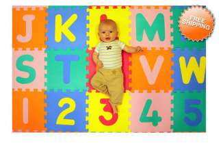 42 SqFt ABC 123 Foam Kids Baby Childrens Puzzle Play Interlocking 