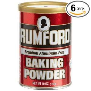 Rumford Aluminum Free Baking Powder, 8.1 Ounce Canisters (Pack of 6)