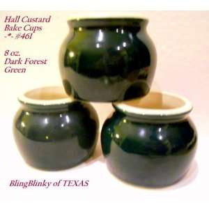 Vintage Hall Custard Baking Cups Number 461 Ovenbake Dessert Pottery 