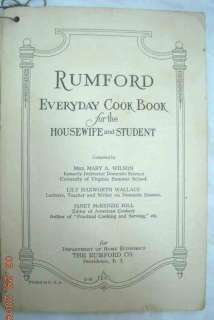 antique RUMFORD BAKING POWDER RECIPE cook book  