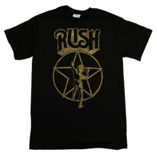 Rush 2112 Album Starman Bronze Rock Band Adult T Shirt Tee  