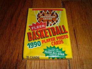 1990 FLEER BASKETBALL TRADING CARD PACK UNOPENED NEW  