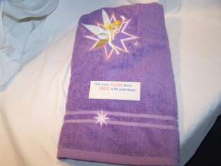 NWOT LICENSED DISNEY TINKERBELL BATH TOWELPERSONALIZED JUST FOR YOU 