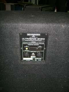 Behringer UltraBass BA210 2 x 10 Bass Speaker Cabinet Enclosure w 