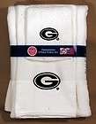 Georgia Bulldogs 3 PC Embroidered White Bath Towel Set