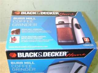 New Black & Decker Burr Mill Coffee Grinder CBM220  