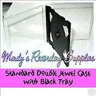 Standard Double CD Jewel Case Box w. Black Tray 3/8 th