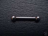 Steel Straight Barbell 8g 8 gauge 3/8 body jewelry  
