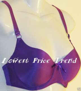 BRAS BR9525PD LOT PLAIN FULL CUP UNDERWIRE 38D BOW AT CENTER FRONT 