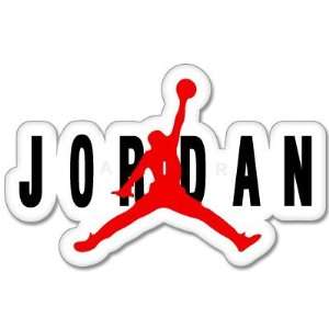  Jumpman Air MJ Basketball car bumper sticker 5 x 3 